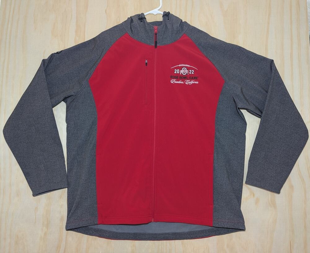 Ohio State Rose Bowl Game 2022 Men's XL Pullover Zip Hoodie Jacket Embroidered